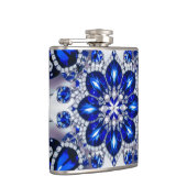 Speciale kolf met Blauw Wit Kleuren Design Heupfles (Rechts)