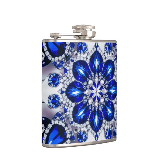 Speciale kolf met Blauw Wit Kleuren Design Heupfles (Rechts)