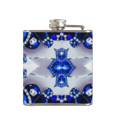 Speciale kolf met Blauw Wit Kleuren Design Heupfles (Achterkant)