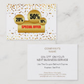 Speciale korting - Cadeau Confetti Gold Coupon (Voorkant / Achterkant)