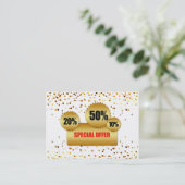 Speciale korting - Cadeau Confetti Gold Coupon (Staand voorkant)