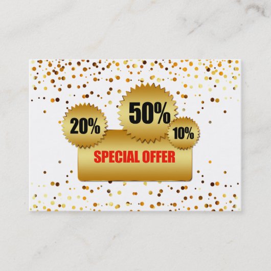 Speciale korting - Cadeau Confetti Gold Coupon (Voorkant)
