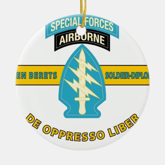 SPECIALE KRACHTEN AIRBORNE "DE OPPRESSO LIBER" KERAMISCH ORNAMENT (Voorkant)