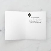 Speciale leeftijdsverjaardagskaart met grizzly bee kaart (Binnen)