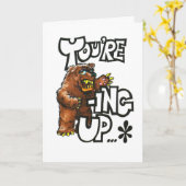 Speciale leeftijdsverjaardagskaart met grizzly bee kaart (Gele Bloem)