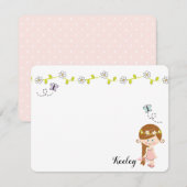 Speciale lentemerkaarten voor kleine meisjes notitiekaartje (Voorkant / Achterkant)