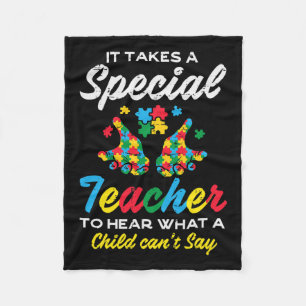 Speciale leraar om kinderen te horen Kant autisme Fleece Deken
