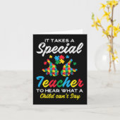 Speciale leraar om kinderen te horen Kant autisme  Kaart (Gele Bloem)