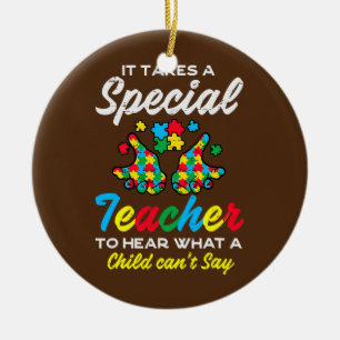 Speciale leraar om kinderen te horen Kant autisme Keramisch Ornament