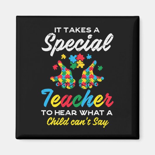 Speciale leraar om kinderen te horen Kant autisme  Magneet (Voorkant)