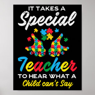 Speciale leraar om kinderen te horen Kant autisme Poster