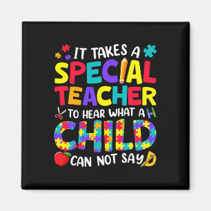 Speciale leraar om te horen wat een kind autisme w magneet