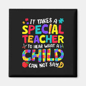 Speciale leraar om te horen wat een kind autisme w magneet (Voorkant)