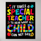 Speciale leraar om te horen wat een kind autisme w poster (Voorkant)
