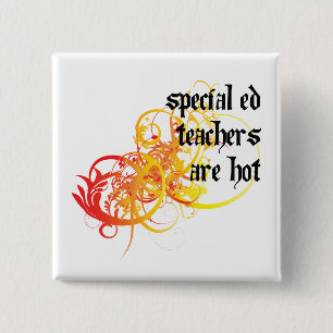 Speciale leraren zijn warm vierkante button 5,1 cm