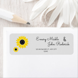 Speciale levendige zonnebloem Elegant gepersonalis Etiket