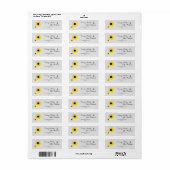 Speciale levendige zonnebloem Elegant gepersonalis Etiket (Full Sheet)