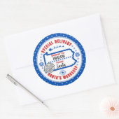 Speciale levering aan Santa Child in Pennsylvania Ronde Sticker (Envelop)