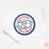 Speciale levering aan Santa Child in Pennsylvania Ronde Sticker (Envelop)