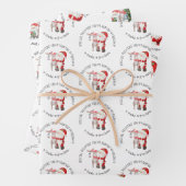 Speciale levering - Aangepaste Santa Stamps Inpakpapier Vel (In situ)