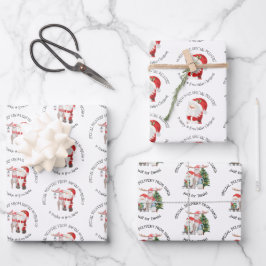 Speciale levering - Aangepaste Santa Stamps Inpakpapier Vel