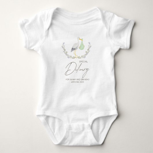 Speciale Levering Baby Aankondiging, baby shower Romper (Voorkant)