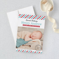 Speciale levering Baby Aqua en Rode Foto geboorte