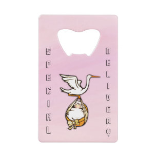 Speciale levering Baby Girl Creditkaart Flessenopener