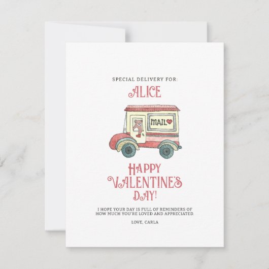 Speciale Levering Beer Valentijn Vakantie Kaart (Voorkant)