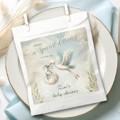 Speciale Levering Blauw  Ooievaar Baby shower Bedankzakje