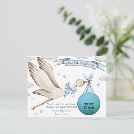 Speciale levering! Blauwe ooievaar EOS Lippenbalse Kaart (Staand voorkant)