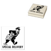 Speciale Levering boze postbode cartoon Rubberstempel (Gestempeld)