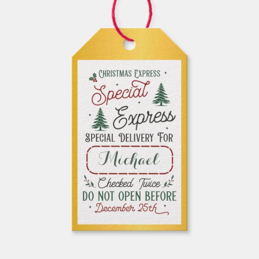 Speciale levering | Cadeau Labels vanaf Santa Nort Cadeaulabel (Voorkant)