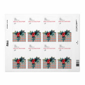 SPECIALE LEVERING, Chrimas Holly Sprig met Berrie Etiket (Full Sheet)
