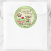 Speciale levering Cupcake Beer BAKKERIJ CATERING Ronde Sticker (Tas)