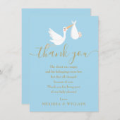 Speciale levering Dank u Baby shower / Sprinkle Bedankkaart (Voorkant / Achterkant)