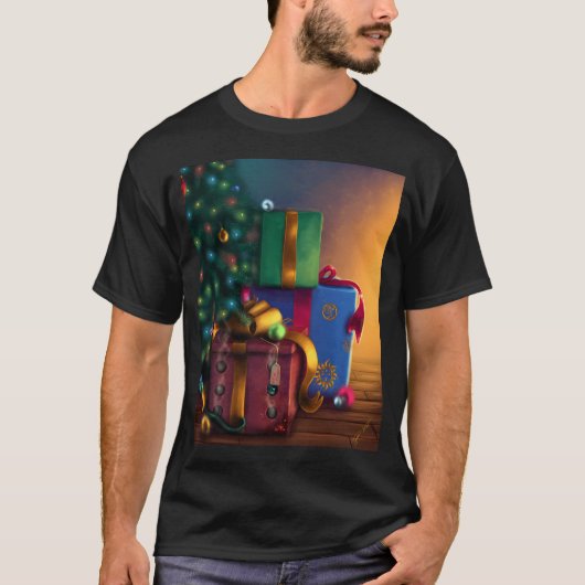 Speciale levering - Dragon in Christmas Present Un T-shirt (Voorkant)