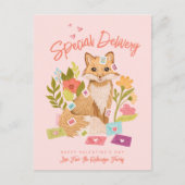 Speciale levering Fox & Floral Valentijnsdag Feestdagenkaart (Voorkant)