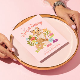 Speciale levering Fox & Floral Valentijnsdag Feestdagenkaart