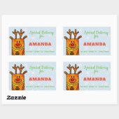 Speciale levering - Funny Reindeer Kerstmis Rechthoekige Sticker (Vel)
