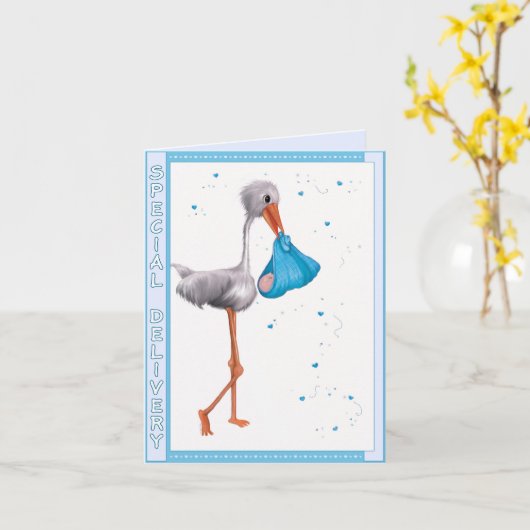 Speciale levering - Gefeliciteerd Kaart - Boy (Gele Bloem)