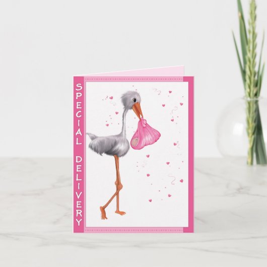 Speciale levering - Gefeliciteerd Kaart - Meisje (Voorkant)