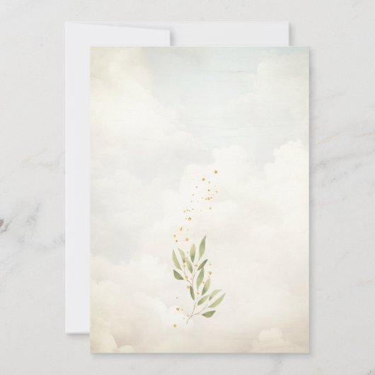 Speciale Levering Geslacht Neutraal Ooievaar Baby  Kaart (Achterkant)