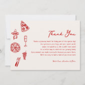 Speciale levering Italiaans Pizza Baby shower Bedankkaart (Voorkant)