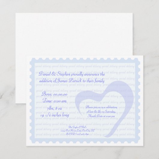 Speciale levering kaart (Voorkant / Achterkant)