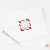 Speciale levering kerstcadeauLabel Noordpool Vierkante Sticker (Envelop)
