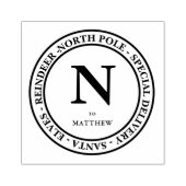 Speciale Levering Kerstman & Naam Rubberstempel (Afrduk)