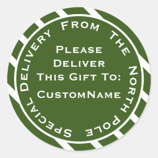 Speciale levering met kerstcadeau op Noordpool Ronde Sticker