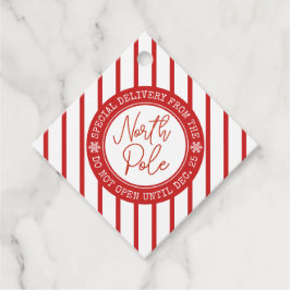 Speciale levering met Kerstmis in de Santa Noordpo Bedankjes Labels
