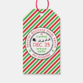 Speciale levering met Kerstmis in de Santa Noordpo Cadeaulabel (Voorkant)